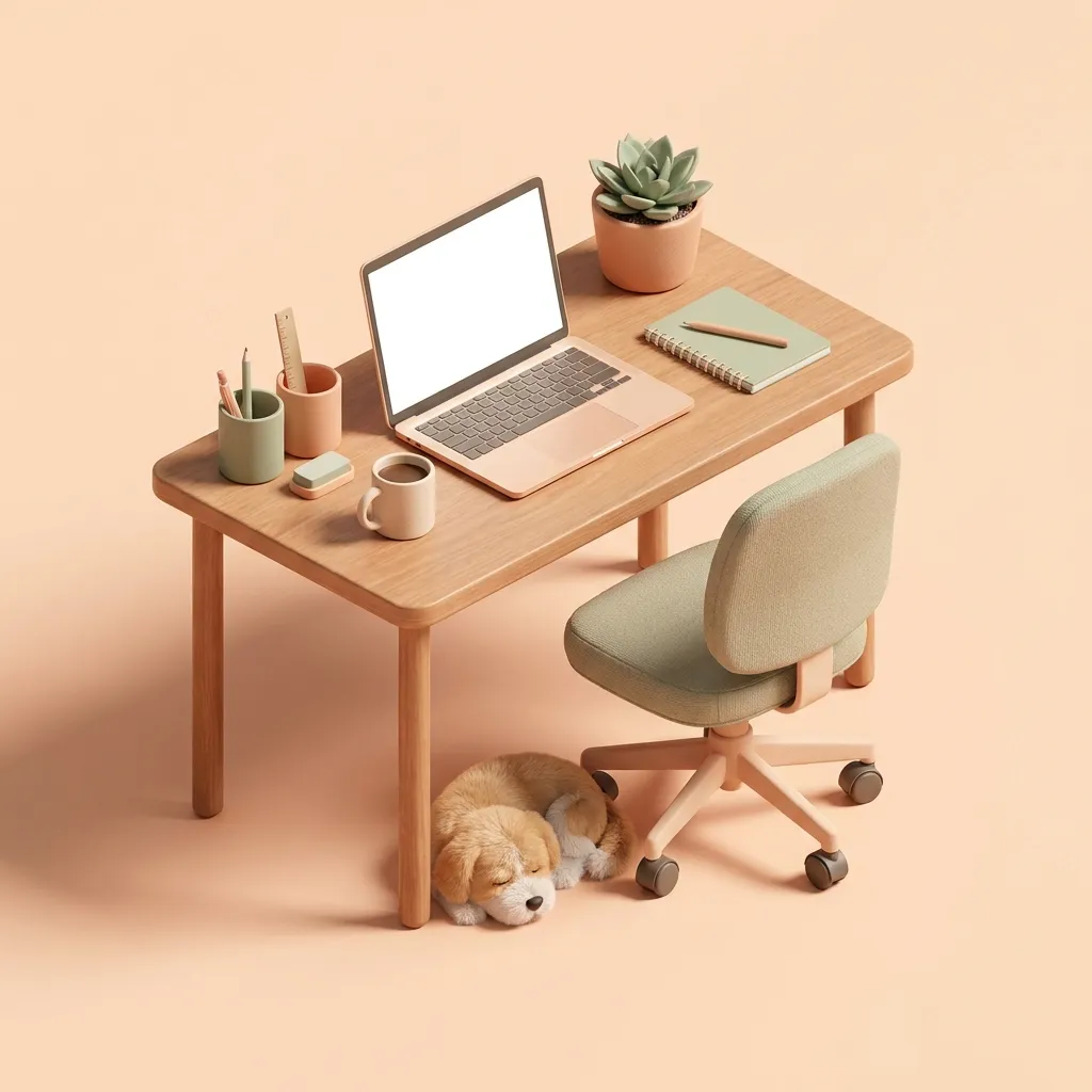 sample image - isometric SME owner's office desk
