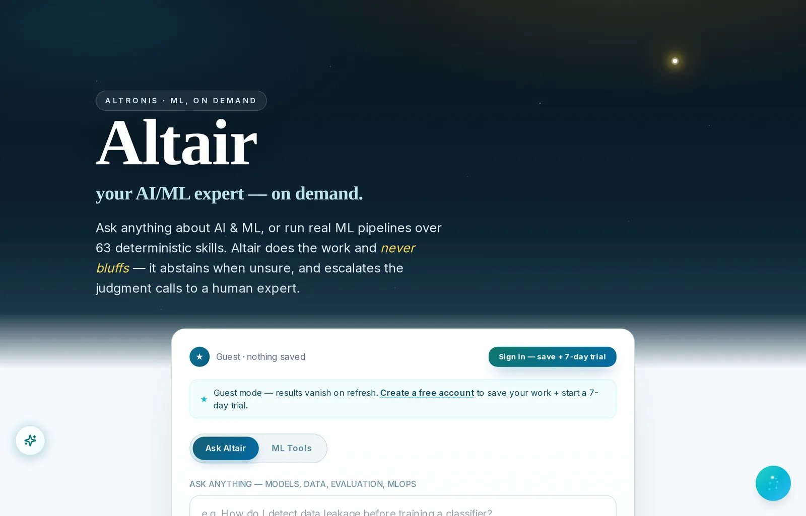 Altair - AI/ML Expert as a Service